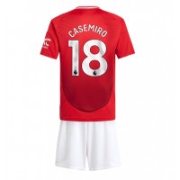 Maglie da calcio Manchester United Casemiro #18 Prima Maglia Bambino 2024-25 Manica Corta (+ Pantaloni corti)